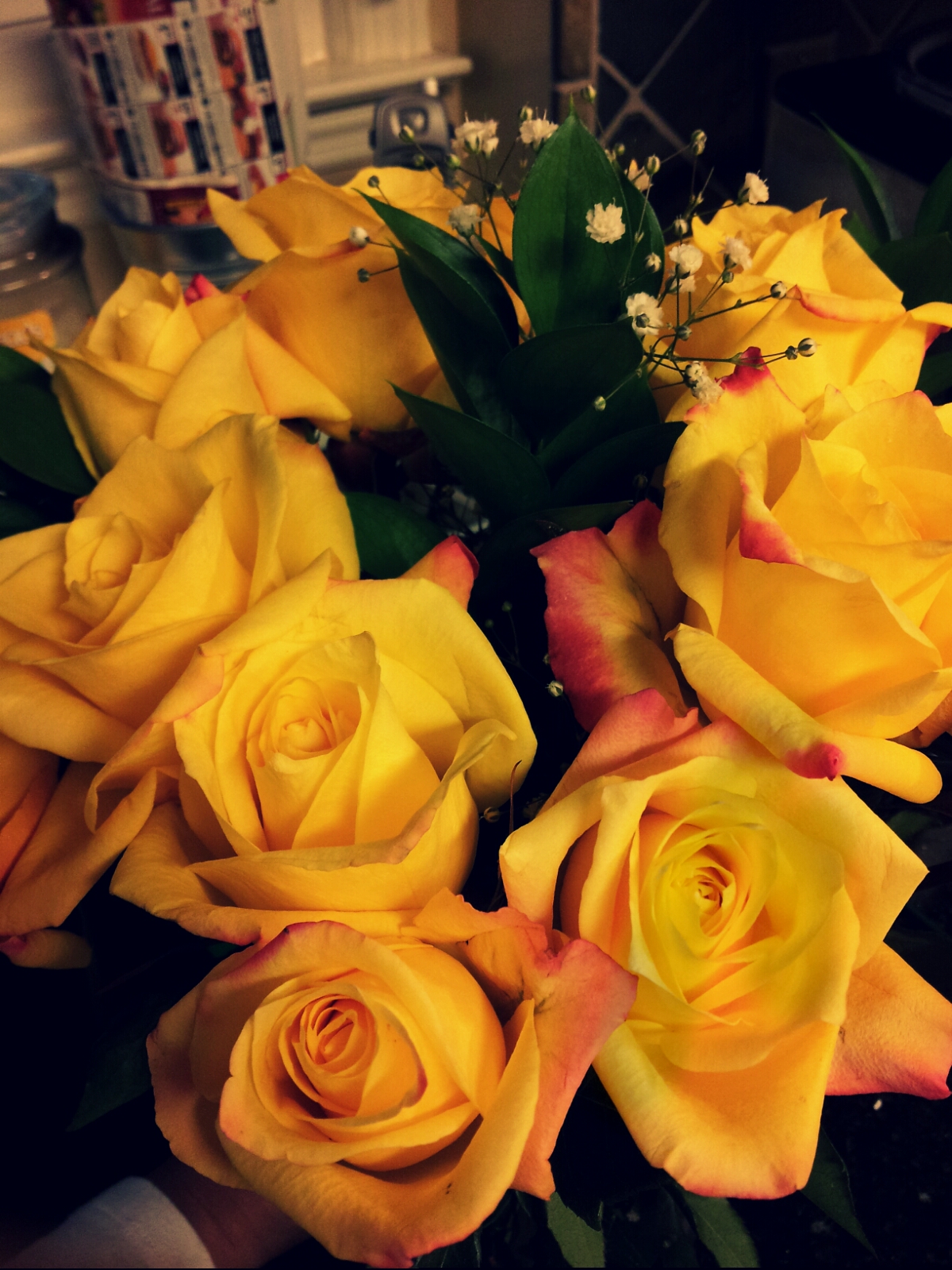 Love Roses Heart Happy Yellow Birthday My Image By Taylorf